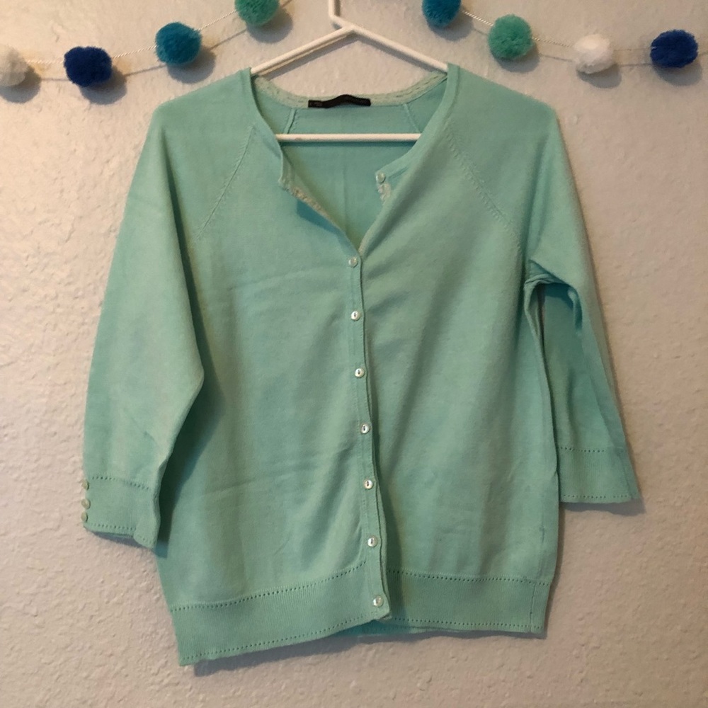 Maurices Light Sea Green Cardigan